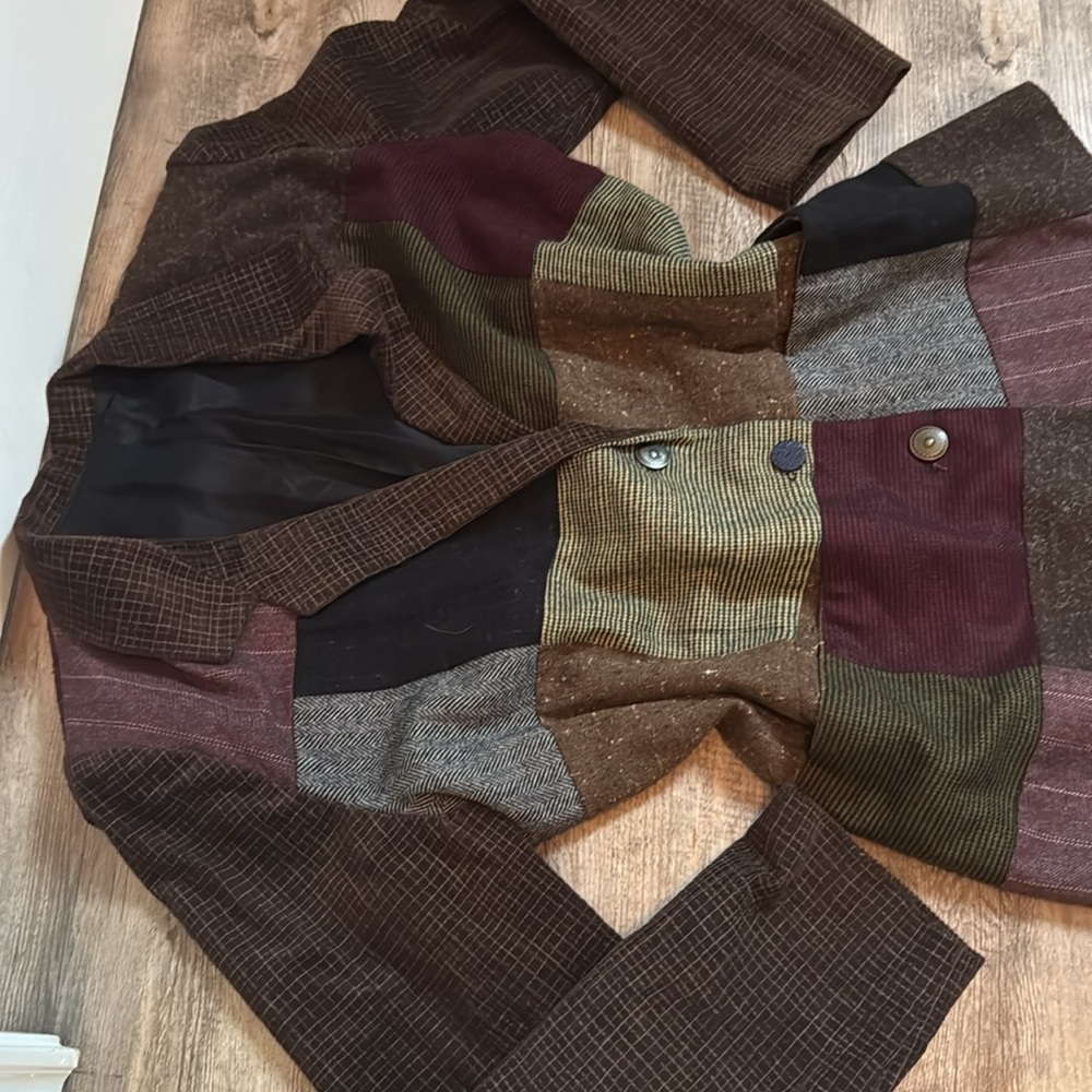 Vintage 1ofakind Designer California 2 piece multipattern tweed skirt & jacket - Picture 4 of 8